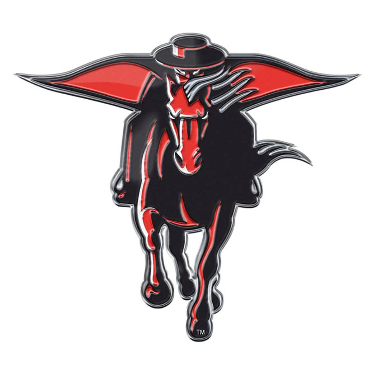 Texas Tech Red Raiders logo featuring a stylized cowboy rider on horseback in red and black
