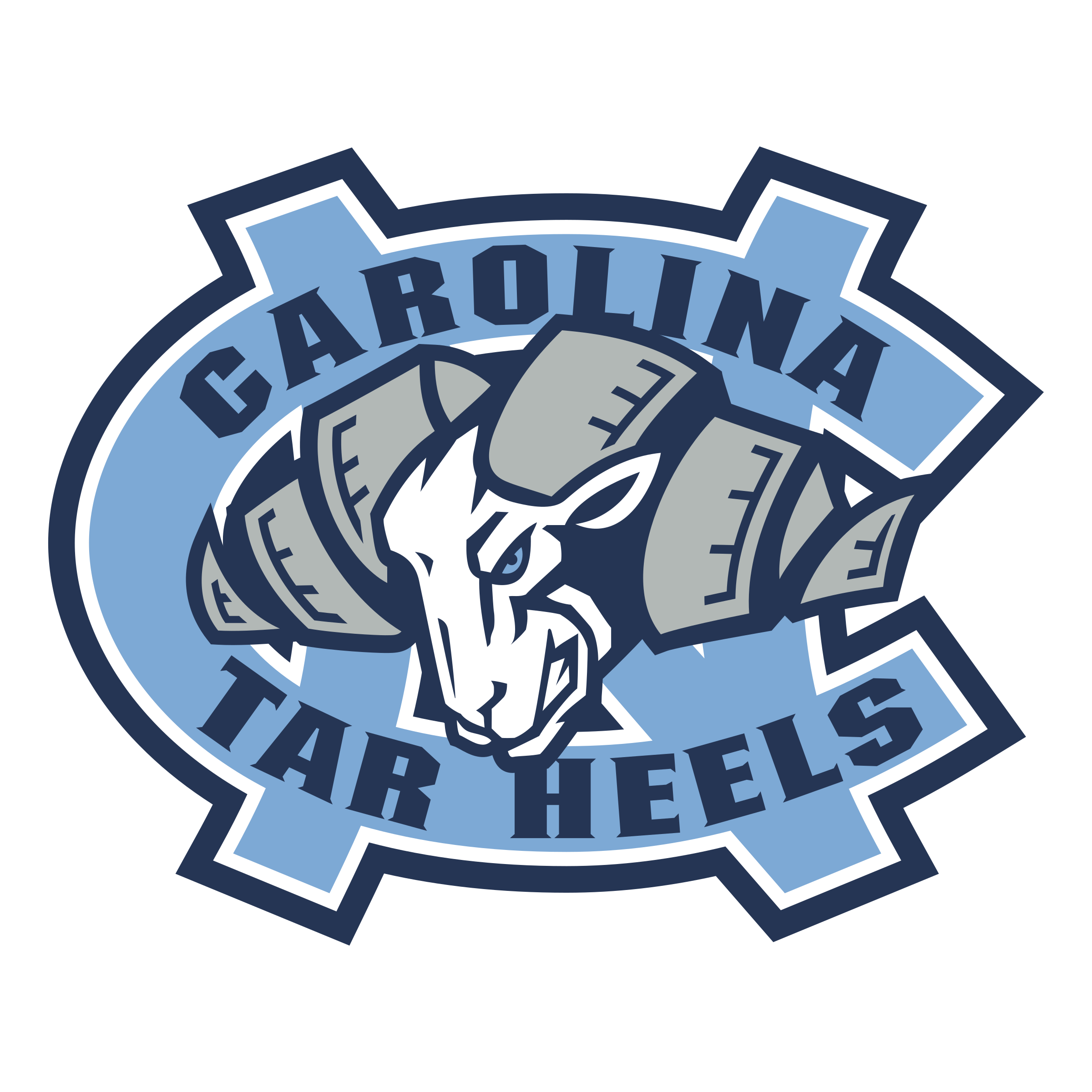 Unc Tar Heels 3 Logo Png Transparent
