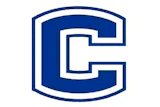 Navy blue and white 'C' logo in shield emblem design