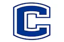 Navy blue and white 'C' logo in shield emblem design