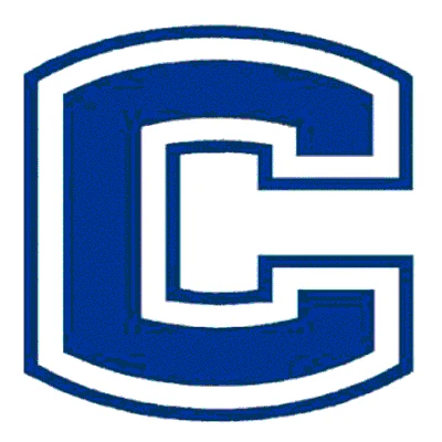Navy blue and white 'C' logo in shield emblem design
