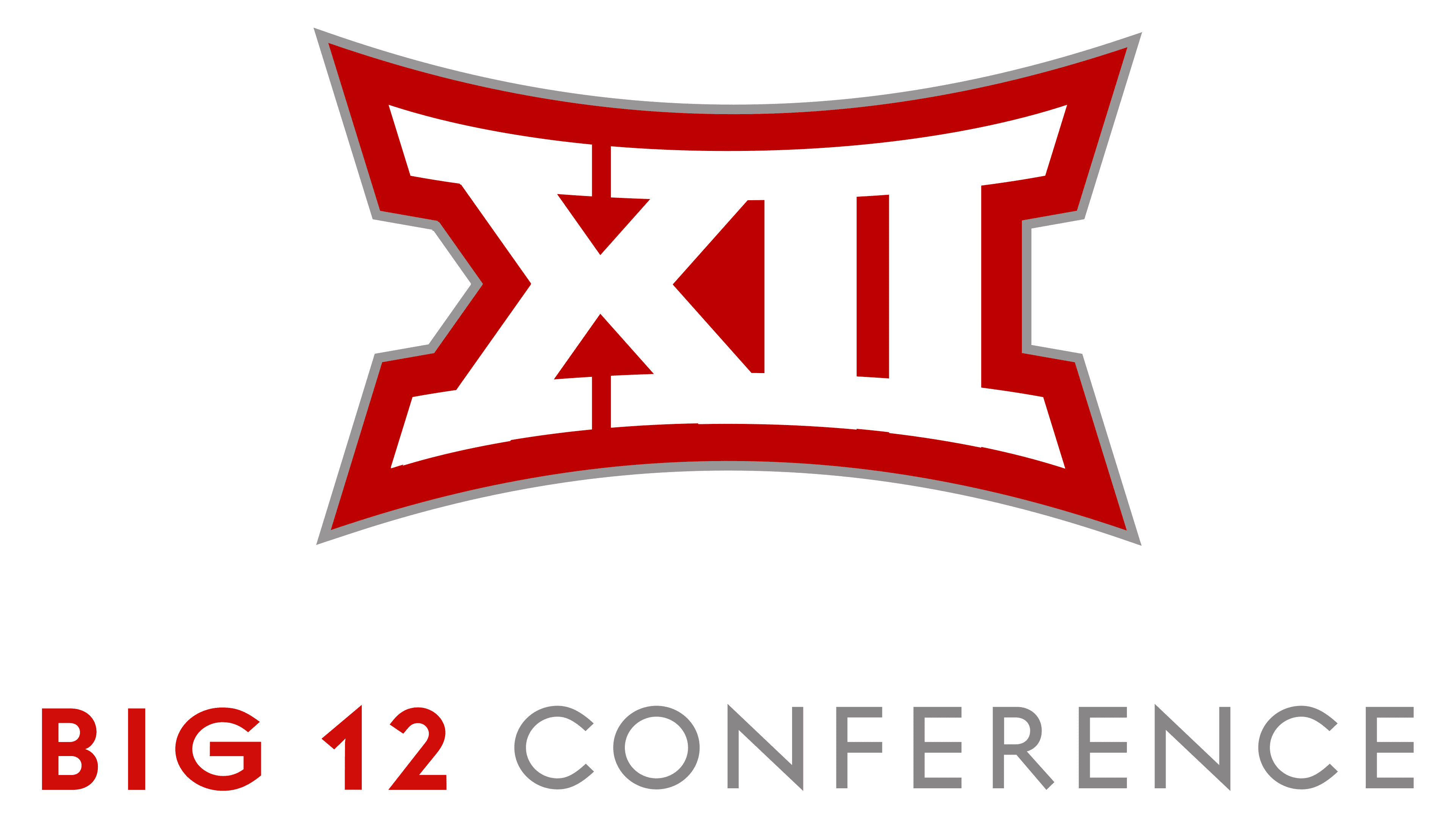 Big 12 Conference logo featuring red shield with white arrows and text