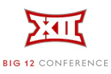 Big 12 Conference logo featuring red shield with white arrows and text