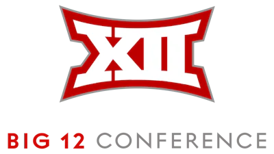 Big 12 Conference logo featuring red shield with white arrows and text