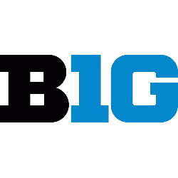 Big Ten Conference logo featuring black and blue lettering