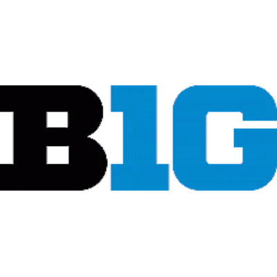 Big Ten Conference logo featuring black and blue lettering