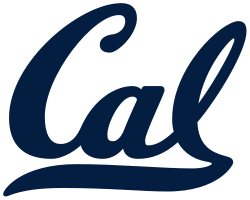 UC Berkeley Cal logo in navy blue script lettering