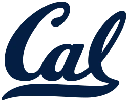 UC Berkeley Cal logo in navy blue script lettering