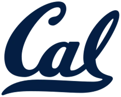 UC Berkeley Cal logo in navy blue script lettering
