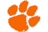 Clemson University orange paw print logo