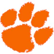 Clemson University orange paw print logo