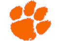 Clemson University orange paw print logo