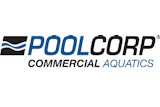 PoolCorp Commercial Aquatics logo with blue wave symbol and text