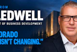 Guy Ledwell, COO/Vice-President of Business Development, with quote 'The Daldorado you know isn't changing' against city skyline backdrop