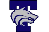 University of Toledo Rockets logo featuring a stylized wolf head in navy blue and gray with integrated letter T