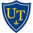University of Toledo logo featuring gold UT letters and flame symbol on navy blue shield