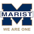 Marist College logo featuring navy M with gold trim, 'MARIST' text, and 'We Are One' tagline