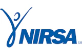 NIRSA logo featuring blue stylized checkmark symbol with bold sans-serif text