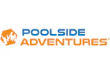 Poolside Adventures logo with orange crown icon and blue and orange text