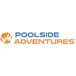 Poolside Adventures logo with orange crown icon and blue and orange text
