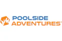 Poolside Adventures logo with orange crown icon and blue and orange text