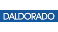 Baldorado logo with white text on blue background
